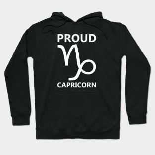 Proud Capricorn White Hoodie